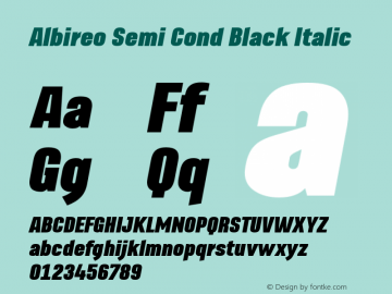 Albireo Semi Cond Black Italic Version 1.000 | wf-rip DC20191005图片样张