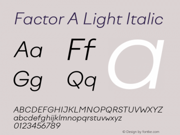 Factor A Light Italic 1.2 | vf-rip DC20201115图片样张