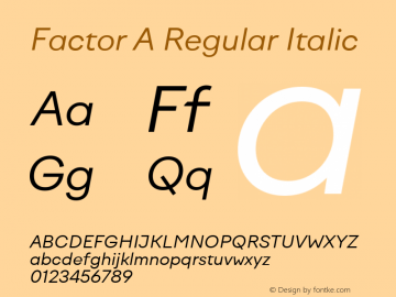Factor A Italic 1.2 | vf-rip DC20201115图片样张