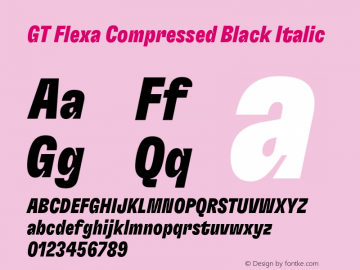 GT Flexa Compressed Black Italic Version 2.005图片样张