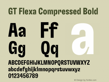 GT Flexa Compressed Bold Version 2.005图片样张