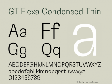 GT Flexa Condensed Thin Version 2.005图片样张