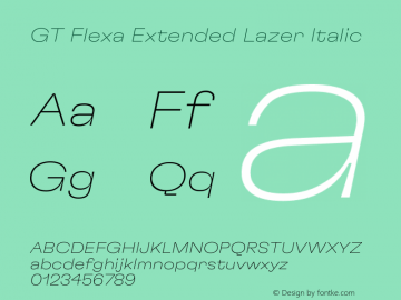 GT Flexa Extended Lazer Italic Version 2.005图片样张