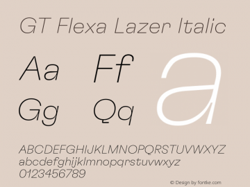 GT Flexa Lazer Italic Version 2.005图片样张