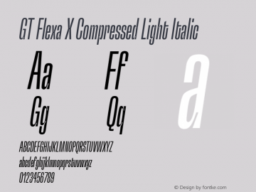 GT Flexa X Compressed Light Italic Version 2.005图片样张