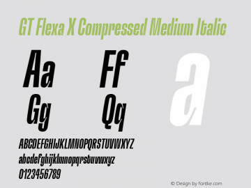 GT Flexa X Compressed Medium Italic Version 2.005图片样张