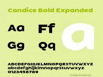 Candice Bold Expanded Version 1.000图片样张