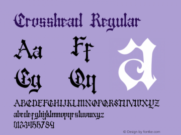 Crosshead Version 1.001;Fontself Maker 3.5.4图片样张