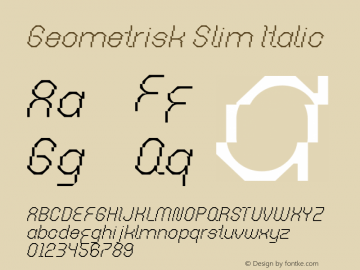 Geometrisk Slim Italic Version 1.010 | web-TT图片样张