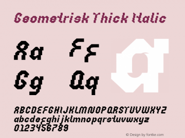 Geometrisk Thick Italic Version 1.010 | web-TT图片样张