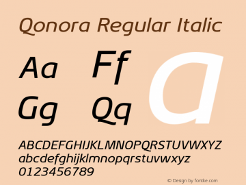 Qonora Italic Version 6.33 November 29, 2016 | web-TT图片样张