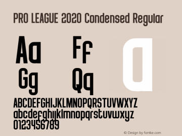 PRO LEAGUE 2020 Condensed Regular Version 1.000图片样张