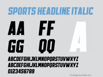 SPORTS HEADLINE Normal Italic 1.000图片样张