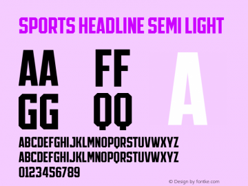 SPORTS HEADLINE Semi Light 1.000图片样张