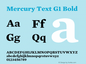 MercuryTextG1-Bold Version 1.200 Pro图片样张