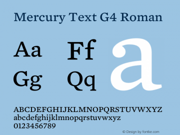 MercuryTextG4-Roman Version 1.302 Pro | web-TT图片样张