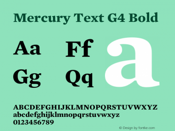 MercuryTextG4-Bold Version 1.302 Pro | web-TT图片样张
