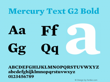 MercuryTextG2-Bold Version 1.302 Pro | web-TT图片样张