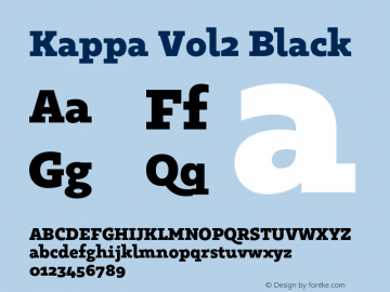 Kappa Vol2 Black Version 1.000;PS 001.000;hotconv 1.0.88;makeotf.lib2.5.64775图片样张