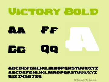 Victory Bold Version 1.003;Fontself Maker 3.5.7图片样张