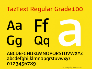 TazText RegularGrade100 Version 1.008图片样张