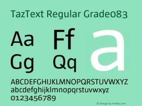 TazText RegularGrade083 Version 1.008图片样张