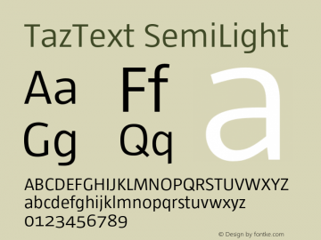 TazText SemiLight Version 1.008图片样张