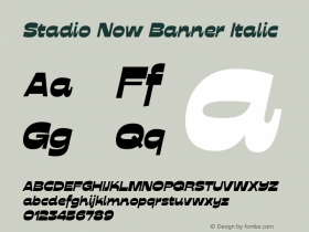 Stadio Now Banner Italic Version 0.006;FEAKit 1.0图片样张