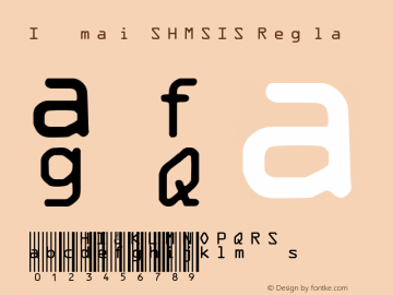 IDAutomationSHMSIS Regular Version 3.71 2003 Font Sample