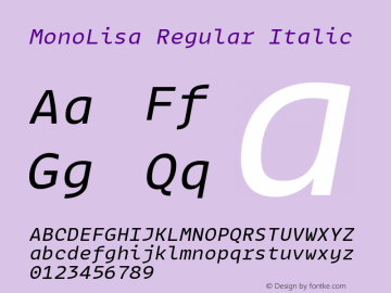 MonoLisa Regular Italic Version 1.802 | web-OT图片样张