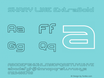 SHARY LINE ExtraBold Version 1.000图片样张