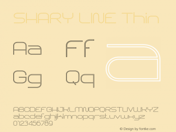 SHARY LINE Thin Version 1.000图片样张
