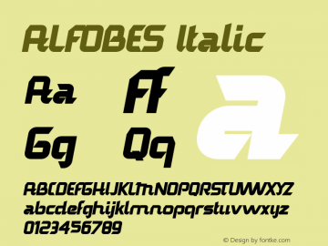 ALFOBES Italic Version 1.000图片样张