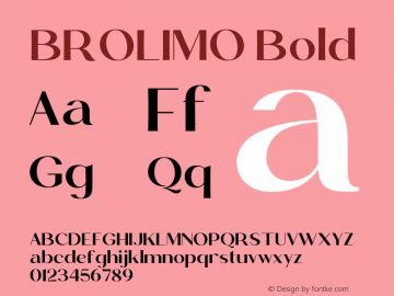 BROLIMO Bold Version 1.000;hotconv 1.0.109;makeotfexe 2.5.65596图片样张
