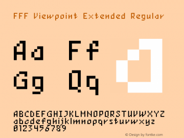 FFF Viewpoint Extended Regular Version 1.000 Font Sample