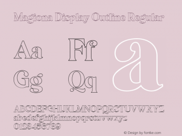 Magiona Display Outline Regular Version 1.000图片样张