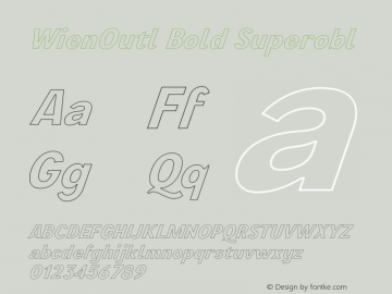 WienOutl Bold Superobl Version 3.000;FEAKit 1.0图片样张