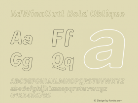 RdWienOutl Bold Oblique Version 3.000;FEAKit 1.0图片样张