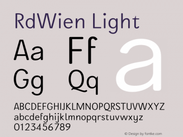 RdWien Light Version 3.000;FEAKit 1.0图片样张