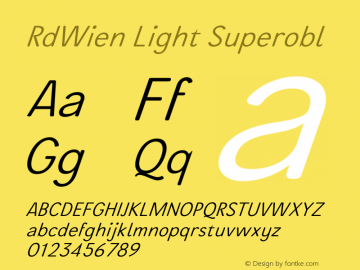 RdWien Light Superobl Version 3.000;FEAKit 1.0图片样张