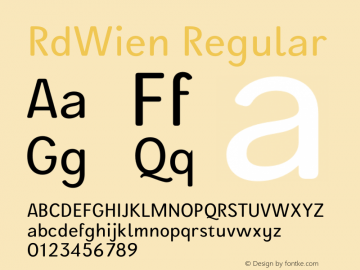 RdWien Regular Version 3.000;FEAKit 1.0图片样张