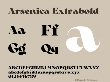 Arsenica Extrabold Version 0.003图片样张