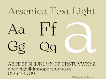 Arsenica Text Light Version 0.003图片样张