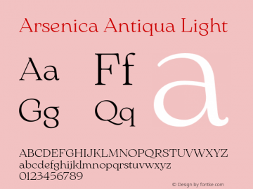 Arsenica Antiqua Light Version 0.003图片样张