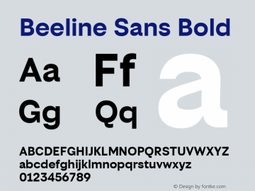 Beeline Sans Bold Version 1.000;hotconv 1.0.116;makeotfexe 2.5.65601图片样张
