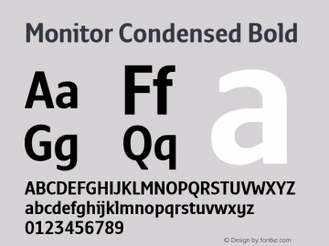 Monitor Condensed Bold Version 3.001 | web-TT图片样张