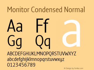 Monitor Condensed Normal Version 3.001 | web-TT图片样张