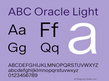 ABC Oracle Light Version 1.000 | web-TT图片样张