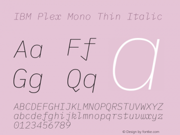 Ligalex Mono ThinItalic Version 2.000图片样张