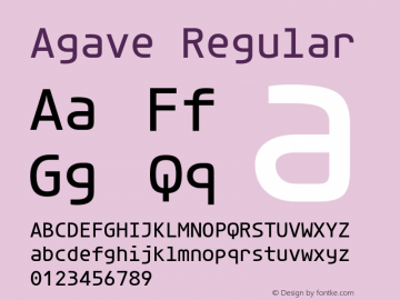 Agave Regular Version 37 ; ttfautohint (v1.8.3)图片样张